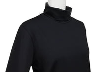 画像をギャラリービューアに読み込む, RAF SIMONS ラフシモンズ タートルネック ワンポイントロゴ 2006 R刺繡 シャツ コットン ブラック サイズ48 美品 中古 4c070277