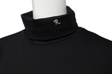 画像をギャラリービューアに読み込む, RAF SIMONS ラフシモンズ タートルネック ワンポイントロゴ 2006 R刺繡 シャツ コットン ブラック サイズ48 美品 中古 4c070277