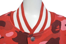 画像をギャラリービューアに読み込む, ABATHINGAPE アベイシングエイプ ファレル カモ スウェット スタジャン JAPAN製 コットン レッド ホワイト サイズL 美品 中古 4c070315