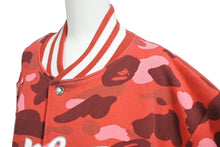 画像をギャラリービューアに読み込む, ABATHINGAPE アベイシングエイプ ファレル カモ スウェット スタジャン JAPAN製 コットン レッド ホワイト サイズL 美品 中古 4c070315