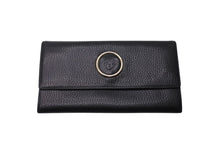 画像をギャラリービューアに読み込む, GIANNI VERSACE ジャンヌヴェルサーチ 長財布 ロングウォレット メデューサ レザー ブラック ゴールド金具 美品 中古 4c070414