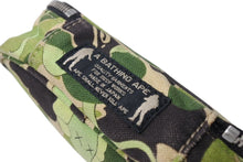 画像をギャラリービューアに読み込む, A BATHING APE アベイシングエイプ ミニポーチ カモ JAPAN製 コットン ナイロン カーキ ベージュ シルバー金具 美品 中古 4c070421