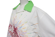画像をギャラリービューアに読み込む, 新品同様 PRADA プラダ タイムカプセル プリント コットン シャツ ホワイト グリーン メンバー限定 オンライン限定 UCS438 15P8 F0018 S 231 サイズM 中古 4c070464