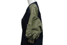 画像をギャラリービューアに読み込む, Sacai サカイ 22SS ナイロン ツイル 半袖Ｔシャツ ブラック カーキ ドッキング トップス コットン サイズ1 美品 中古 4c070469