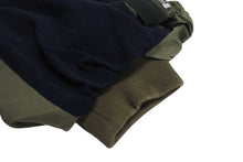 画像をギャラリービューアに読み込む, Sacai サカイ 22SS ナイロン ツイル 半袖Ｔシャツ ブラック カーキ ドッキング トップス コットン サイズ1 美品 中古 4c070469