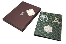 画像をギャラリービューアに読み込む, 新品未使用 GOYARD ゴヤール カスティリオーネ カバー 手帳カバー CASTIGMMLTY09CL09X マーカージュ グリーン PVC レザー 中古 4c070493