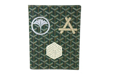 画像をギャラリービューアに読み込む, 新品未使用 GOYARD ゴヤール カスティリオーネ カバー 手帳カバー CASTIGMMLTY09CL09X マーカージュ グリーン PVC レザー 中古 4c070493