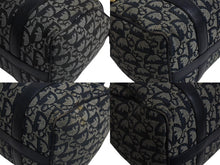 画像をギャラリービューアに読み込む, Christian Dior クリスチャンディオール ハンドバッグ 25cm トロッター柄 ネイビー 中古 良品 4c070494