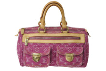 画像をギャラリービューアに読み込む, 極美品 LOUIS VUITTON ルイヴィトン ネオスピーディ ハンドバッグ M95214 モノグラムデニム ゴールド金具 ピンク 中古 4c070526