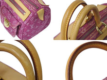 画像をギャラリービューアに読み込む, 極美品 LOUIS VUITTON ルイヴィトン ネオスピーディ ハンドバッグ M95214 モノグラムデニム ゴールド金具 ピンク 中古 4c070526