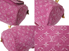 画像をギャラリービューアに読み込む, 極美品 LOUIS VUITTON ルイヴィトン ネオスピーディ ハンドバッグ M95214 モノグラムデニム ゴールド金具 ピンク 中古 4c070526