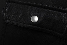 画像をギャラリービューアに読み込む, 新品同様 RickOwens リックオウエンス レザーベスト ジャケット RU21S6776-LC モルドバ製 ブラック シルバー金具 サイズ42 中古 4c070682