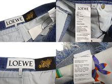 画像をギャラリービューアに読み込む, 新品未使用 LOEWE ロエベ パッチワークデニムショートパンツ S616331X10 ルーマニア製 コットン ブルー マルチカラー 34 中古 4c070772