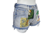 画像をギャラリービューアに読み込む, 新品未使用 LOEWE ロエベ パッチワークデニムショートパンツ S616331X10 ルーマニア製 コットン ブルー マルチカラー 34 中古 4c070772