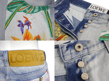 画像をギャラリービューアに読み込む, 新品未使用 LOEWE ロエベ パッチワークデニムショートパンツ S616331X10 ルーマニア製 コットン ブルー マルチカラー 34 中古 4c070772