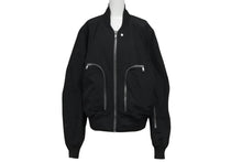 画像をギャラリービューアに読み込む, Rick Owens リックオウエンス BAUHAUS FLIGHT JACKET ボンバージャケット ポリエステル ブラック シルバー 42 美品 中古 4c070829