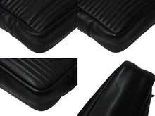 画像をギャラリービューアに読み込む, PRADA プラダ レザー ショルダーバッグ ブラック ブルー ロゴ 鞄 斜め掛け シルバー金具 美品 中古 4c070921