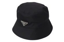 画像をギャラリービューアに読み込む, 極美品 PRADA プラダ バケットハット ブラック ナイロン サイズM 1HC137 2DMI 中古 4c071012