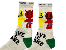 画像をギャラリービューアに読み込む, 新品未使用 SAINT MICHAEL セントマイケル 靴下 ソックス ロゴ刺繍 マルチカラー コットン サイズM SM-YS1-0000-C12 中古 4c071148