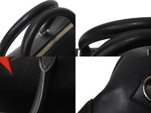 画像をギャラリービューアに読み込む, GIVENCHY ジバンシー ルクレツィア レザーボウリングバッグ ハンドバッグ スターモチーフ ブラック レザー 美品 中古 4c071206