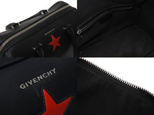 画像をギャラリービューアに読み込む, GIVENCHY ジバンシー ルクレツィア レザーボウリングバッグ ハンドバッグ スターモチーフ ブラック レザー 美品 中古 4c071206