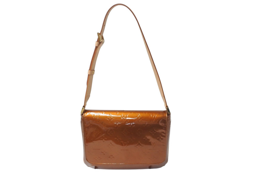 極美品 LOUIS VUITTON ルイヴィトン トンプソンストリート ショルダーバッグ ワンショルダー ヴェルニ M91124 ブロンズ 中古 4c071411