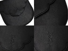 画像をギャラリービューアに読み込む, YVES SAINT LAURENT イヴサンローラン ショルダーバッグ YSL ロゴ ブラック ゴールド レザー 美品 中古 4c071415