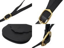 画像をギャラリービューアに読み込む, YVES SAINT LAURENT イヴサンローラン ショルダーバッグ YSL ロゴ ブラック ゴールド レザー 美品 中古 4c071415