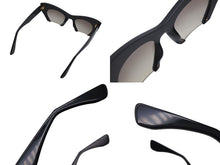 画像をギャラリービューアに読み込む, MIUMIU ミュウミュウ キャットアイ サングラス メガネ SMU01Q プラスチック ラインストーン ブラック 50□22 美品 中古 4c071447