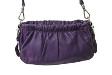 画像をギャラリービューアに読み込む, PRADA プラダ ワンショルダーバッグ ショルダーバッグ トライアングルロゴ イタリア製 レザー パープル シルバー金具 美品 中古 4c071486