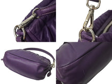 画像をギャラリービューアに読み込む, PRADA プラダ ワンショルダーバッグ ショルダーバッグ トライアングルロゴ イタリア製 レザー パープル シルバー金具 美品 中古 4c071486
