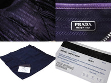 画像をギャラリービューアに読み込む, PRADA プラダ ワンショルダーバッグ ショルダーバッグ トライアングルロゴ イタリア製 レザー パープル シルバー金具 美品 中古 4c071486