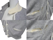 画像をギャラリービューアに読み込む, SACAI サカイ 14-00617M CARDIGAN カーディガン Vネック サイズ 1 ライトグレー コットン 100% 良品 中古 4c071715