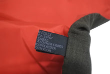 画像をギャラリービューアに読み込む, 極美品 PRADA プラダ マフラー ショール 刺繍ロゴ カーキ系 レッド ウール ナイロン ロゴパッチ イタリア製 中古 4c071724