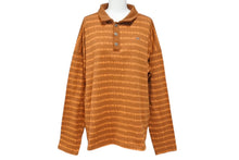 画像をギャラリービューアに読み込む, CHROME HEARTS クロムハーツ MATTY BOY マッティボーイ PPO Y NOT STRIPE POLO 長袖ポロシャツ サイズM ブラウン 美品 中古 4c071742