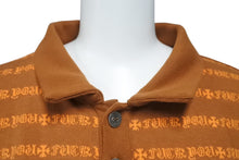 画像をギャラリービューアに読み込む, CHROME HEARTS クロムハーツ MATTY BOY マッティボーイ PPO Y NOT STRIPE POLO 長袖ポロシャツ サイズM ブラウン 美品 中古 4c071742