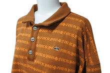 画像をギャラリービューアに読み込む, CHROME HEARTS クロムハーツ MATTY BOY マッティボーイ PPO Y NOT STRIPE POLO 長袖ポロシャツ サイズM ブラウン 美品 中古 4c071742