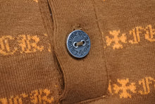 画像をギャラリービューアに読み込む, CHROME HEARTS クロムハーツ MATTY BOY マッティボーイ PPO Y NOT STRIPE POLO 長袖ポロシャツ サイズM ブラウン 美品 中古 4c071742