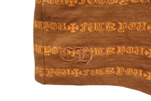 画像をギャラリービューアに読み込む, CHROME HEARTS クロムハーツ MATTY BOY マッティボーイ PPO Y NOT STRIPE POLO 長袖ポロシャツ サイズM ブラウン 美品 中古 4c071742