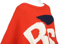 画像をギャラリービューアに読み込む, RAF SIMONS ラフシモンズ Virgin Wool Oversized RS Sweater オーバーサイズ セーター レッド XS 美品 中古 4c071743