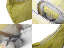 画像をギャラリービューアに読み込む, PRADA プラダ Re-Edition 2005 ホーボー ショルダーバッグ ナイロン サフィアーノレザー 1BH204 イエロー 良品 中古 4c072000