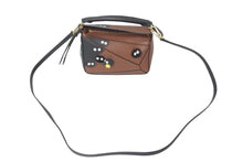 画像をギャラリービューアに読み込む, 極美品 LOEWE ロエベ × スタジオジブリ ススワタリ ミニ パズル 2WAY ハンドバッグ 千と千尋の神隠し マックロクロスケ ブラウン カーフスキン 中古 4c072411