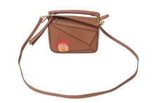 画像をギャラリービューアに読み込む, 極美品 LOEWE ロエベ × スタジオジブリ カルシファー ミニ パズル 2WAY ハンドバッグ ハウルの動く城 A510U95X63 ブラウン カーフスキン ショルダーバッグ 中古 4c072412