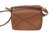 画像をギャラリービューアに読み込む, 極美品 LOEWE ロエベ × スタジオジブリ カルシファー ミニ パズル 2WAY ハンドバッグ ハウルの動く城 A510U95X63 ブラウン カーフスキン ショルダーバッグ 中古 4c072412