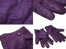 画像をギャラリービューアに読み込む, PRADA プラダ グローブ 手袋 2GG137 サイズ8 1/2 トライアングルロゴ ナッパレザー パープル 21AW 美品 中古 4c072424