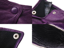 画像をギャラリービューアに読み込む, PRADA プラダ グローブ 手袋 2GG137 サイズ8 1/2 トライアングルロゴ ナッパレザー パープル 21AW 美品 中古 4c072424