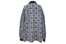 画像をギャラリービューアに読み込む, NIKE ナイキ 長袖シャツ チェック柄 ハーフボタン ヴィンテージ シャツ ブルー ホワイト 中古 美品 4c072480