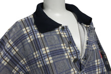 画像をギャラリービューアに読み込む, NIKE ナイキ 長袖シャツ チェック柄 ハーフボタン ヴィンテージ シャツ ブルー ホワイト 中古 美品 4c072480
