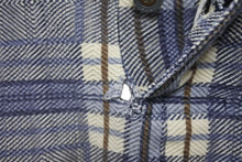 画像をギャラリービューアに読み込む, NIKE ナイキ 長袖シャツ チェック柄 ハーフボタン ヴィンテージ シャツ ブルー ホワイト 中古 美品 4c072480