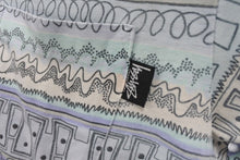 画像をギャラリービューアに読み込む, STUSSY ステューシー 半袖シャツ 80`s USA製 OLD STUSSY TOMTOM トムトム 総柄 ホワイト ブルー 中古 美品 4c072482